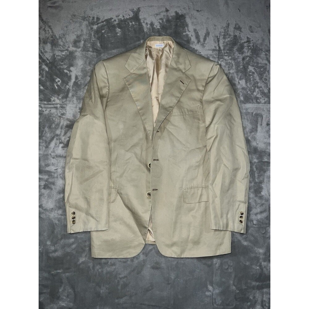 Brioni Wilkes Bashford Blazer Tan Size 42R Italy Made Preppy Academia Luxury
